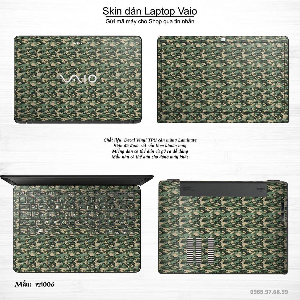 Skin dán Laptop Sony Vaio in hình rằn ri _nhiều mẫu 4 (inbox mã máy cho Shop)