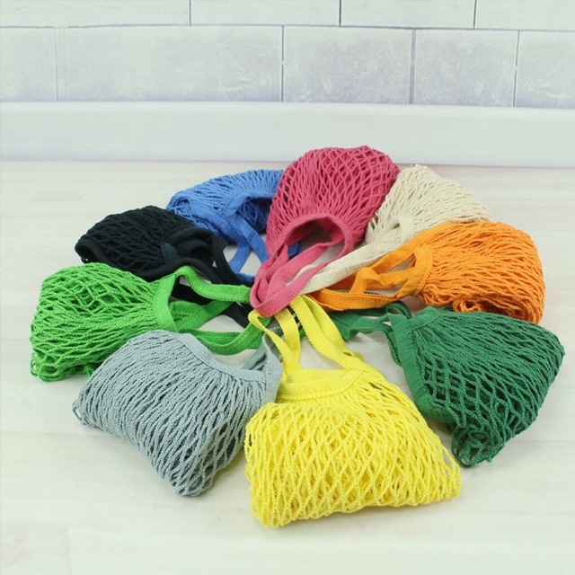 Túi lưới quai xách đi chợ đựng rau quả trái cây