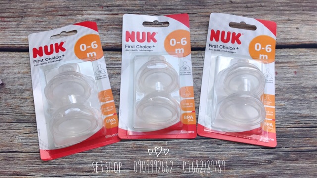 Núm thay bình sữa NUK ( 0-6m và 6-18m )