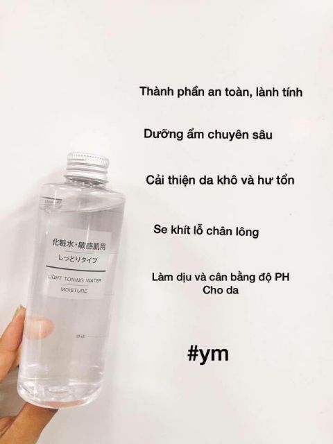 Nước hoa hồng Muji Light Toning Water High Moisture 200ml