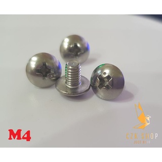 Vít pake bulong đầu dù inox 304 - kích thước m4