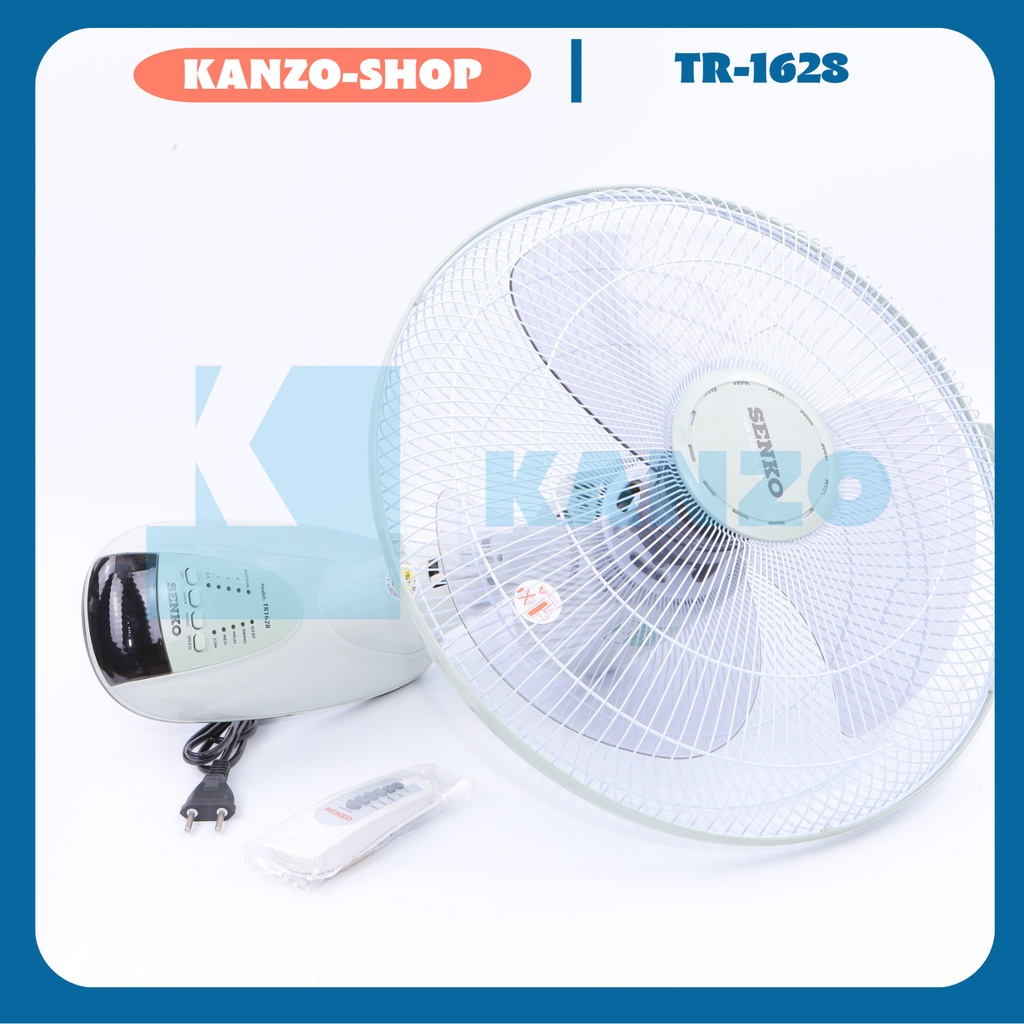 Quạt treo tường có điều khiển SENKO TR1626 - TC1626 sải cánh 400mm, công suất gió lớn, tiết kiệm điện năng