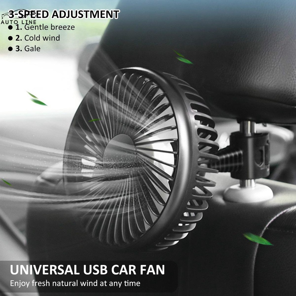 Quạt Làm Mát 3 Tốc Độ 3 Cánh 360 Độ Cho Xe Hơi° Quạt Tản Nhiệt Xoay 12 / 24V SUVs SHOPCYC0052 Cho Xe Hơi / Tàu Thuyền