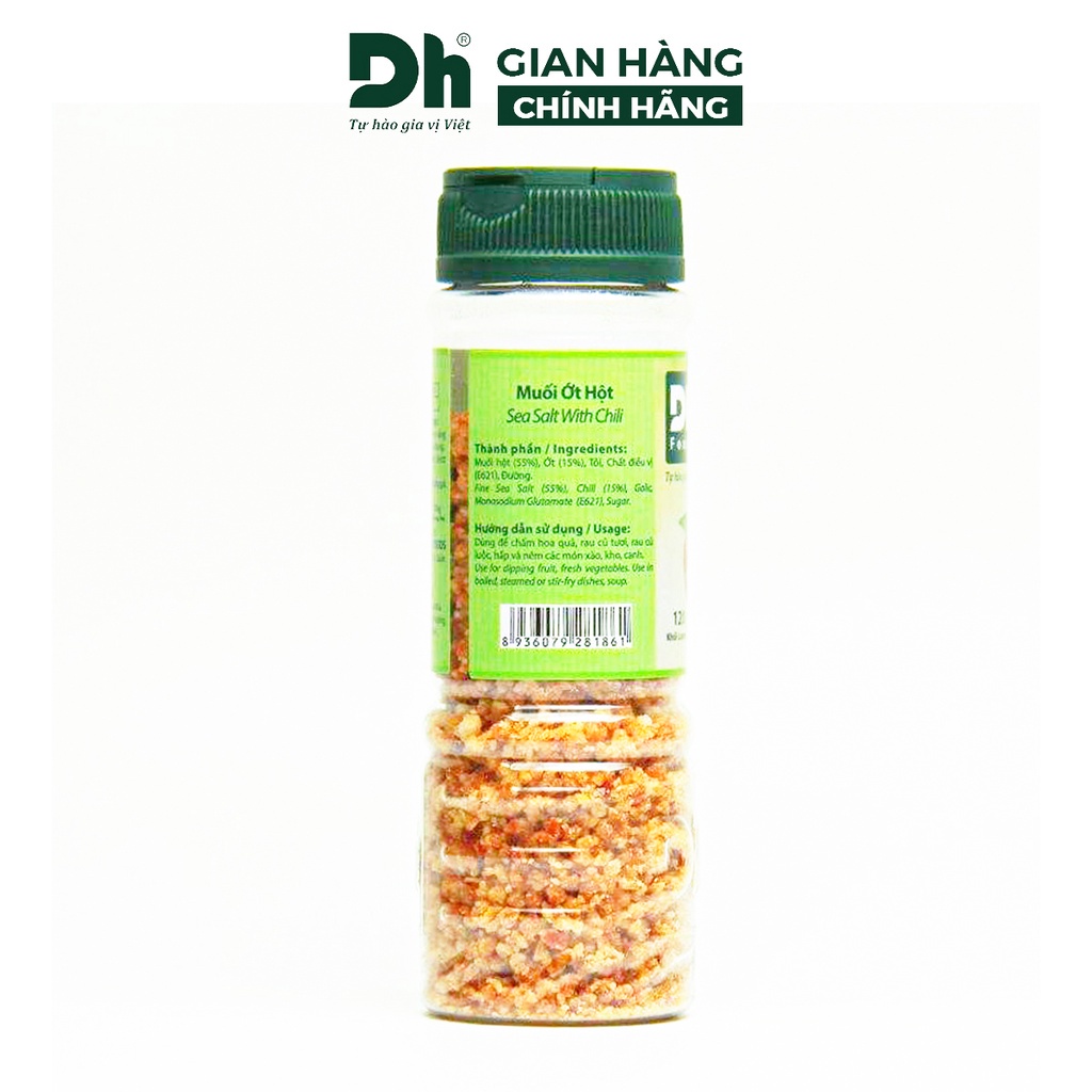 Muối ớt hột DH Foods gia vị chấm hoa quả chế biến thực phẩm loại 1 thơm ngon 65/120gr - DHMTN49