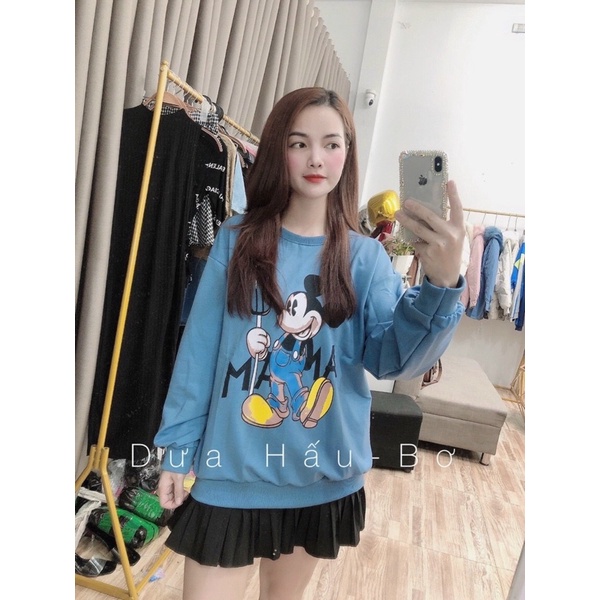 [Siêu đẹp ] Áo Nỉ dài tay Hình Chữ form rộng freesize 40kg_68kg hot hít đẹp xuất sắc ( kèm ảnh thật) | BigBuy360 - bigbuy360.vn