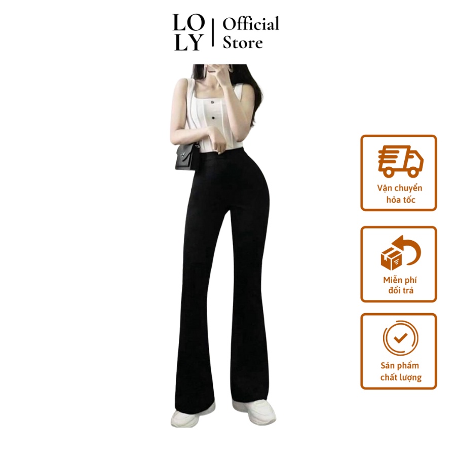 Quần Legging Cạp Cao Ống Loe, Hàng Loại 1 Không Bai Dão - CD198