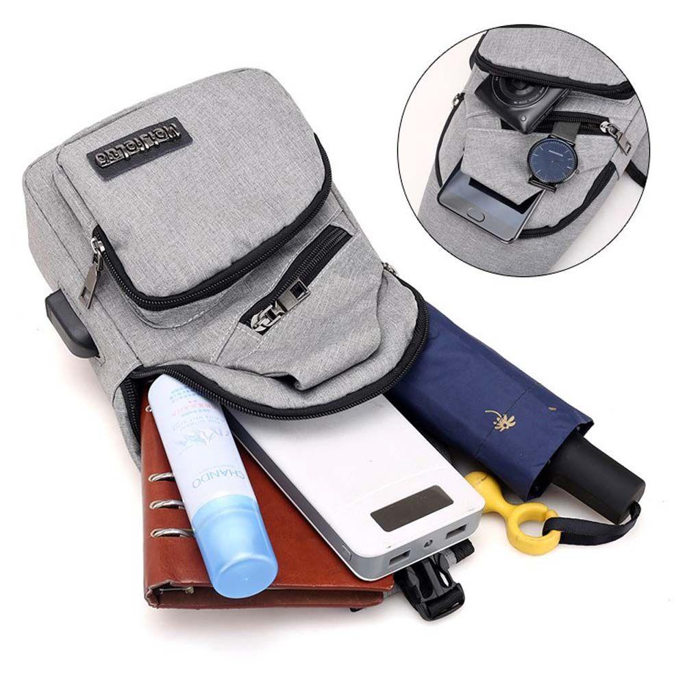 Túi Đeo Chéo Ngực dalton Phong Cách Thể Thao Nhỏ Gọn Có Cổng Sạc usb Cho Nam Và Nữ