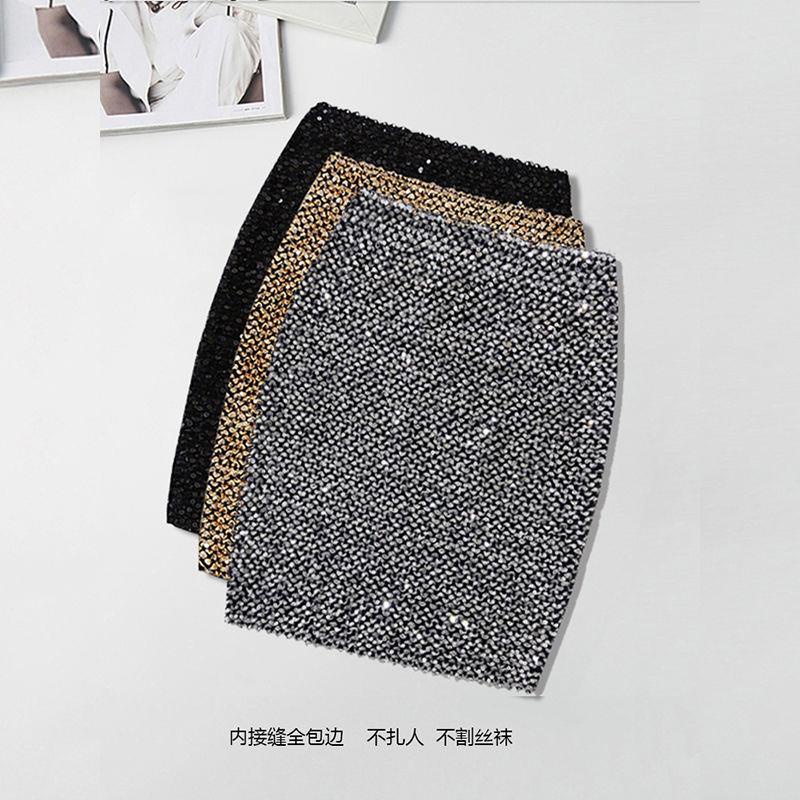 Chân Váy Lưng Cao Đính Kim Sa Lấp Lánh Quyến Rũ Thời Trang Cho Nữ