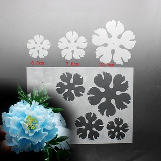 Bộ hoa mẫu đơn kiểu 2 nhựa co nhiệt plastic shrink cắt sẵn làm thủ công handmade diy nguyên liệu làm trâm làm trang sức