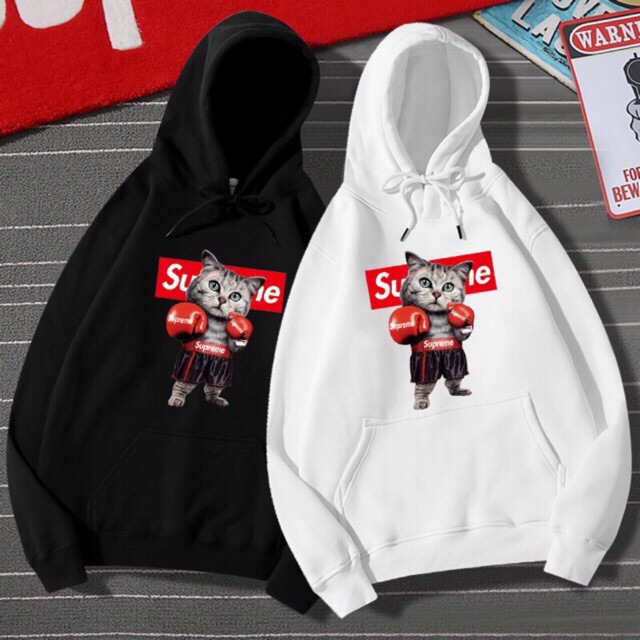 Áo hoodie nam nữ mèo boxing có bigsize chất