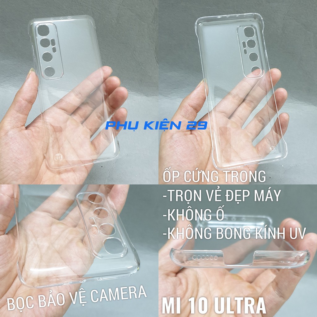 [Xiaomi Mi 10S/ 10 Ultra] Ốp cứng trong suốt không ố màu Pudini