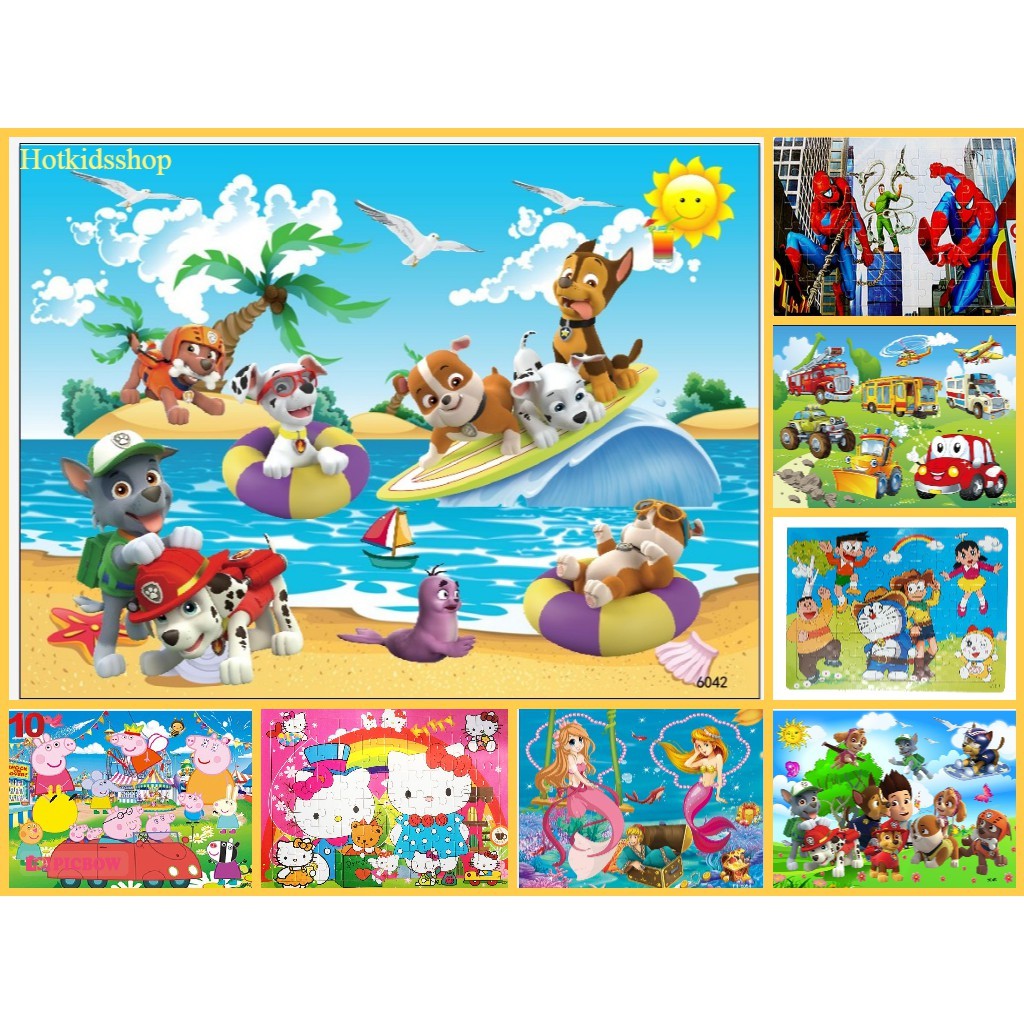 Bộ Tranh Ghép Hình Puzzle 60 Mảnh Bằng Gỗ/ Xếp hình gỗ cho bé