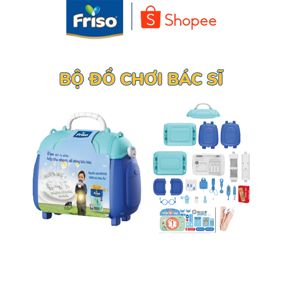 [Tặng bộ đồ chơi bác sĩ ] Sữa Bột Friso Gold 4 Hộp Giấy 2kg