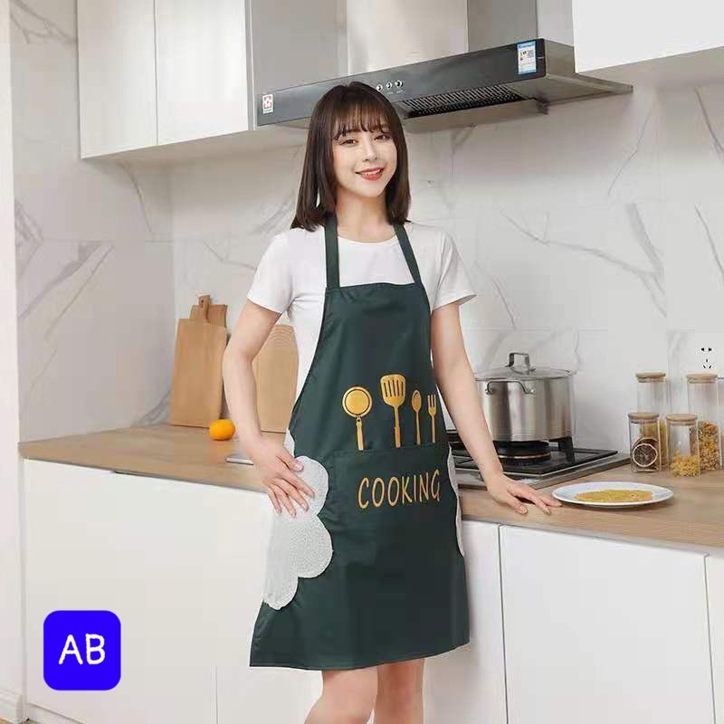 Tạp dề cooking chống thấm nước có túi đựng và lau tay tiện lợi
