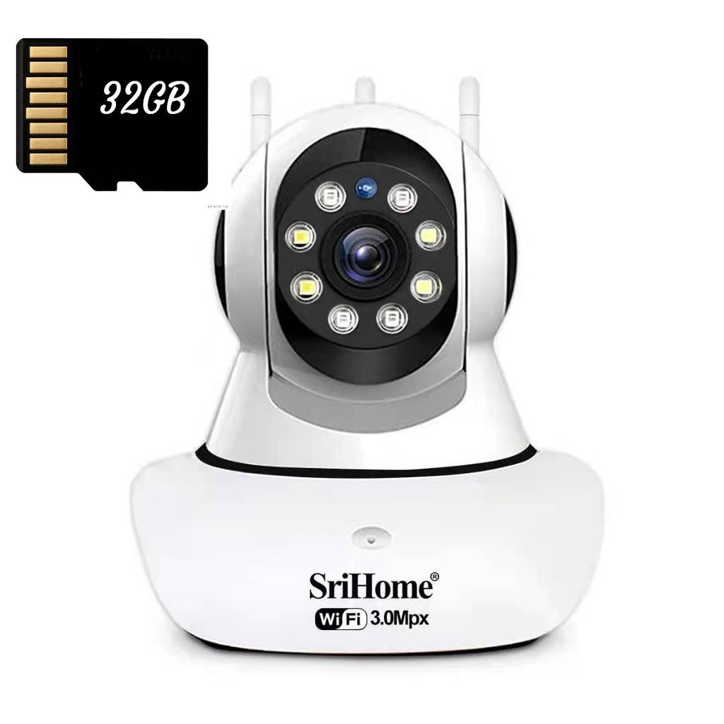 Camera wifi 3.0MP Srihome 360 độ không dây siêu nét siêu mượt SP029
