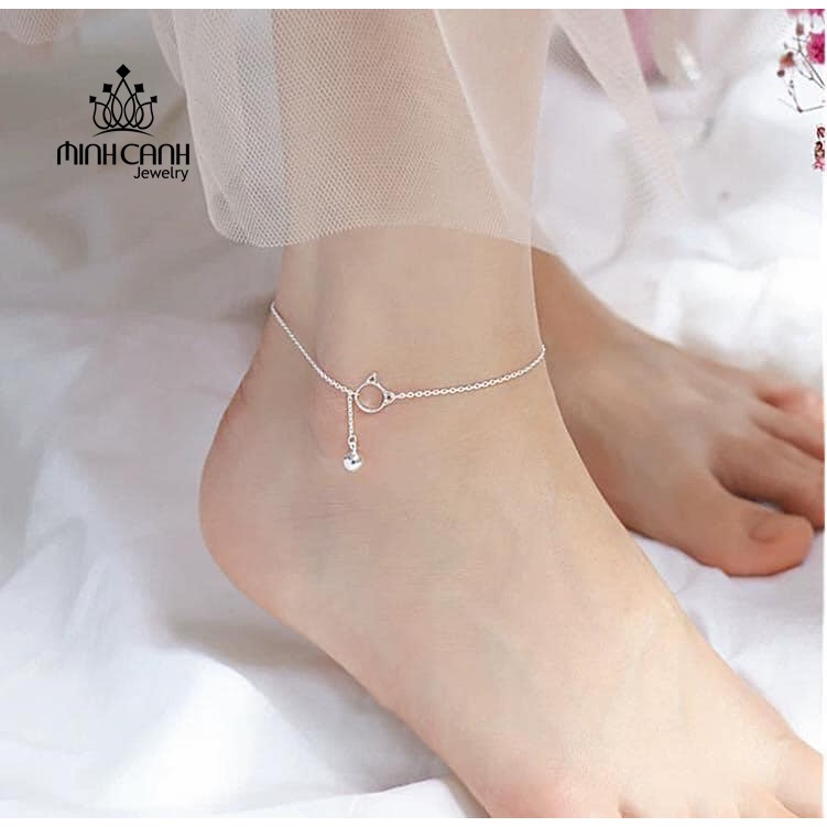 Lắc Chân Bạc Mèo Mix Chuông - Minh Canh Jewelry