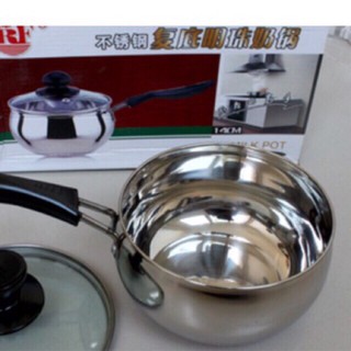Nồi nấu cháo, bột 100% inox 12cm