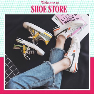Giày thể thao nữ 💖freeship💖 sneaker vải- giày cổ thấp buộc dây