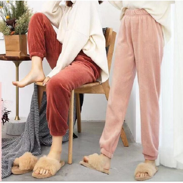 [HÀNG CÓ SẴN,LOẠI ĐẸP] Quần dài nữ thun len nỉ mềm mại đại hàn siêu ấm- Màu đỏ gạch nhẹ tênh bo chân dễ chịu 40- | BigBuy360 - bigbuy360.vn