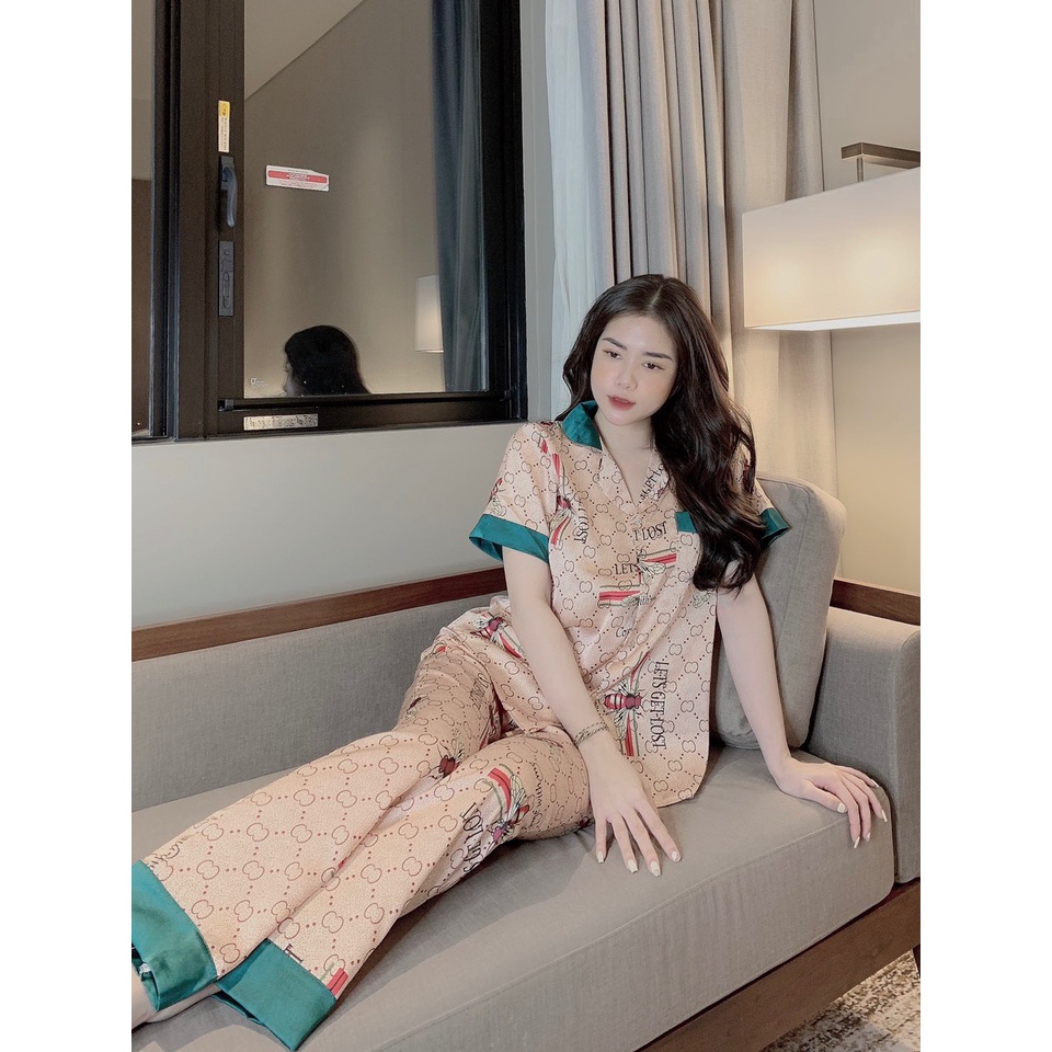Đồ Bộ Mặc Nhà - Bộ Ngủ Nữ Pijama Lụa Bò Sữa Hàng Cao Cấp Sang Đẹp Siêu Tôn Dáng Pijama Quảng Châu | BigBuy360 - bigbuy360.vn