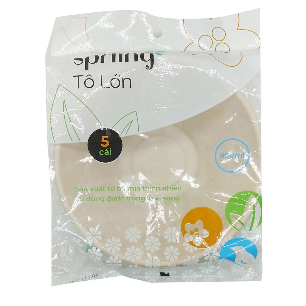 Spriing Lô 5 tô bã mía 950ml