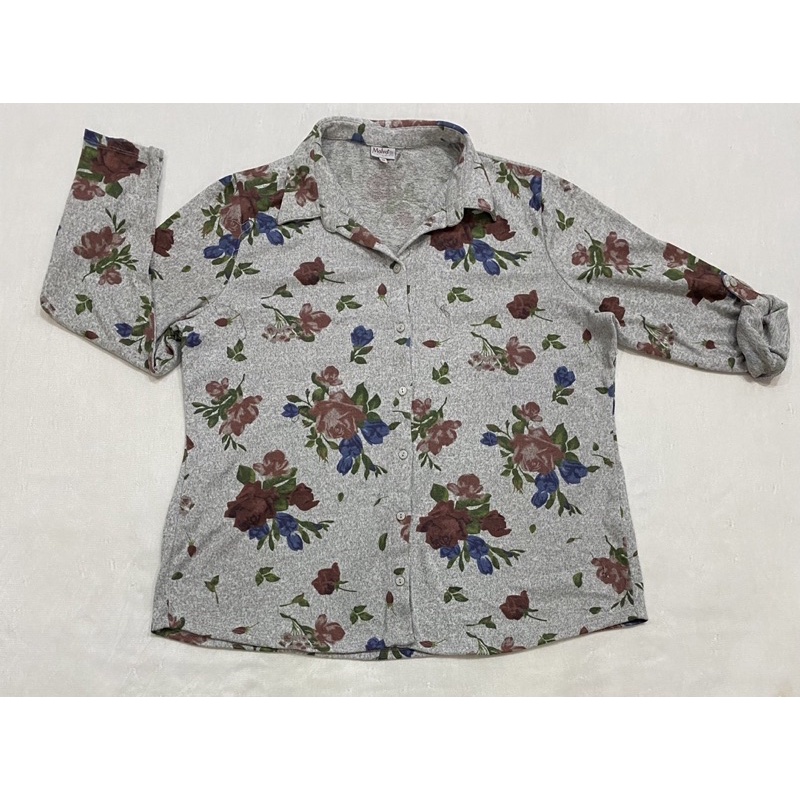 (SM124) Áo sơ mi tay dài vải thun len Malva (Size 48, 54) - Thanh lý vnxk