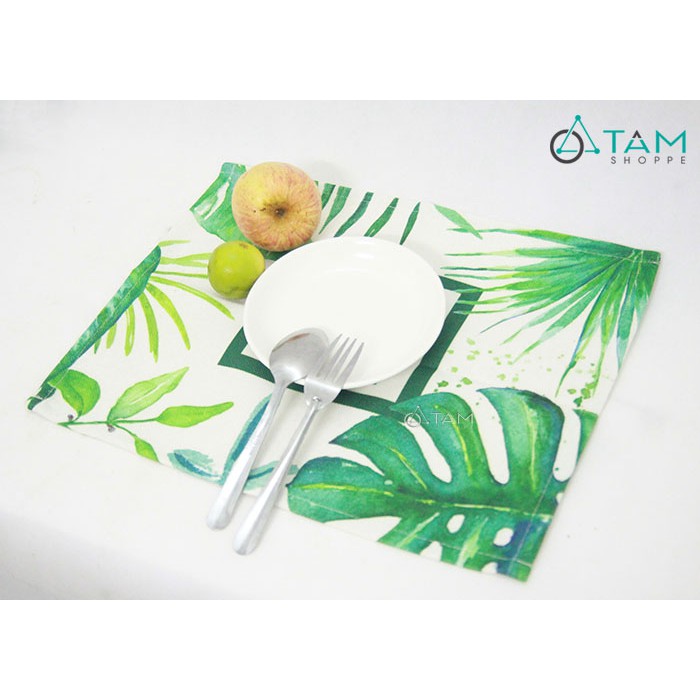 Tấm lót bàn ăn bằng vải Canvas họa tiết nhiệt đới Tropical