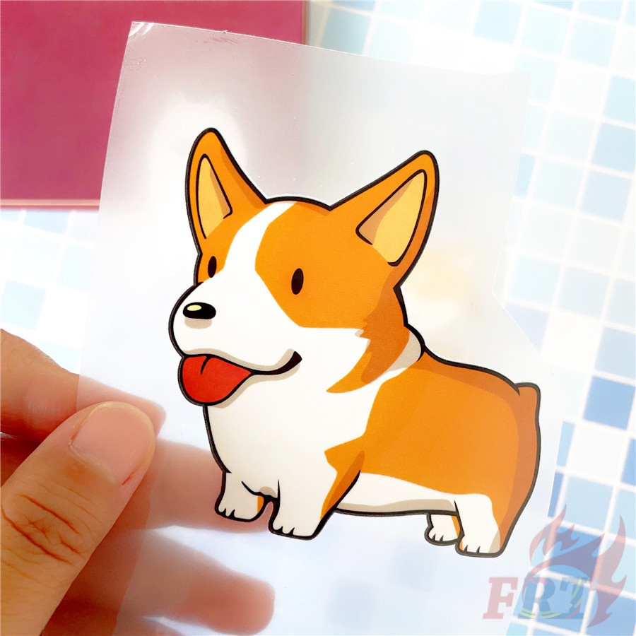◆ Sticker Dán Tường Hình Pets Dogs - Akita/Husky/Corgi/Samoyed ◆ 1 Miếng Dán Ủi Lên Nhiệt