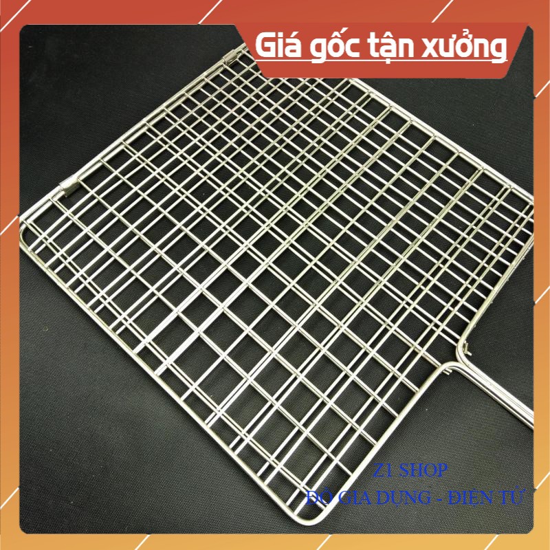 Vỉ Nướng Inox, Kẹp Nướng Thịt, Chả, Nướng Thực Phẩm Than Hoa Cao Cấp - Z1