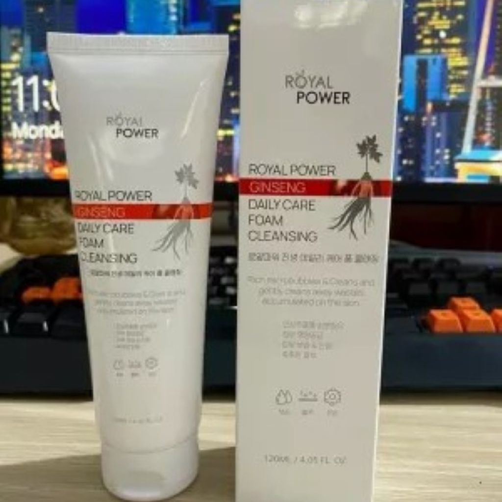 Sữa Rửa Mặt Hồng Sâm ROYAL POWER Ngừa Nám Trắng Da Nâng Cơ hộp 120ml.