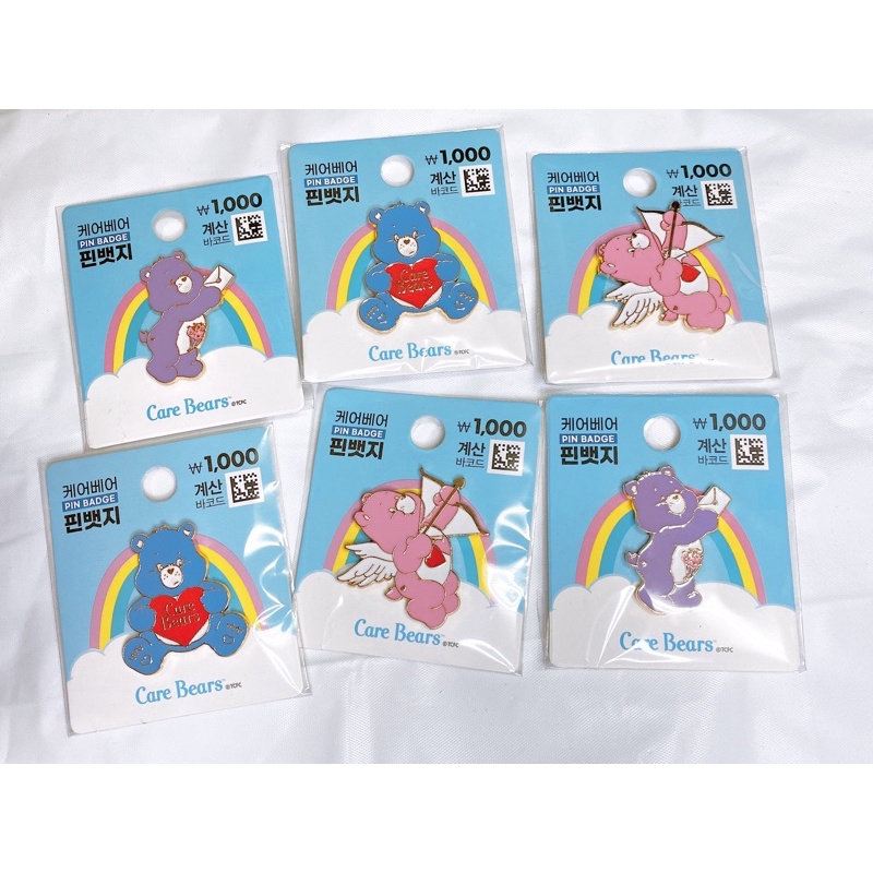 [CẬP NHẬT MẪU MỚI] PIN CÀI GẤU CARE BEARS - DAISO HÀN QUỐC