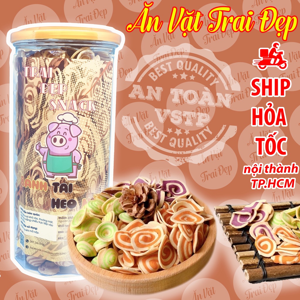 TAI HEO NHÍ TRÀ XANH XANH HỦ PET 350G - TRAI ĐẸP SNACK