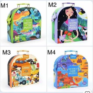Xếp hình puzzle vali Mideer 104 miếng (Tặng file nghe Tiếng Anh cho bé)