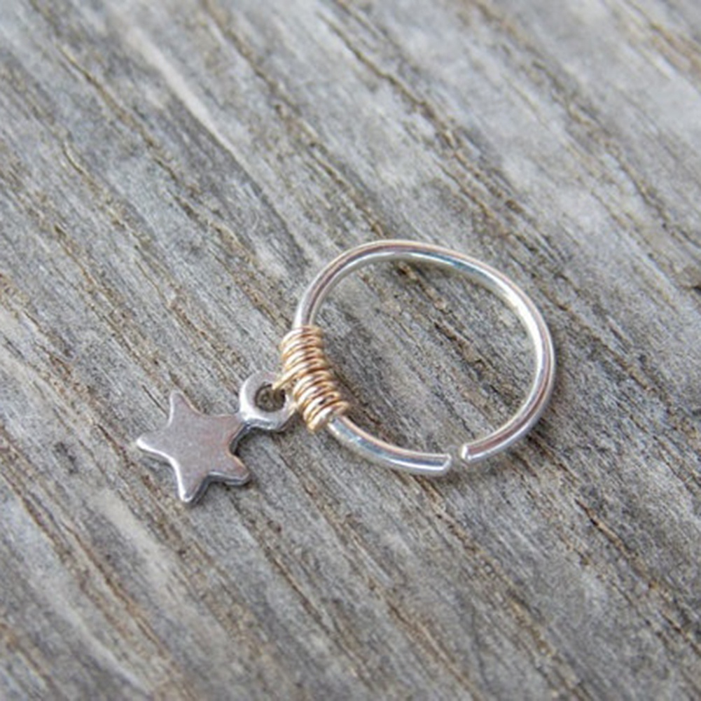 Khuyên tai hình ngôi sao mạ vàng/bạc độc đáo