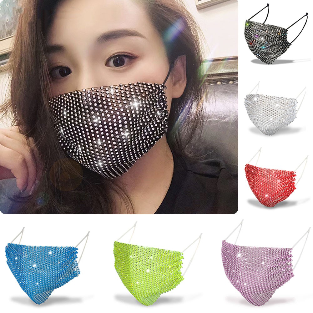 (Hàng Mới Về) Khẩu Trang Đính Đá Lấp Lánh Có Thể Tái Sử Dụng 1 Lần Tiện Lợi | BigBuy360 - bigbuy360.vn