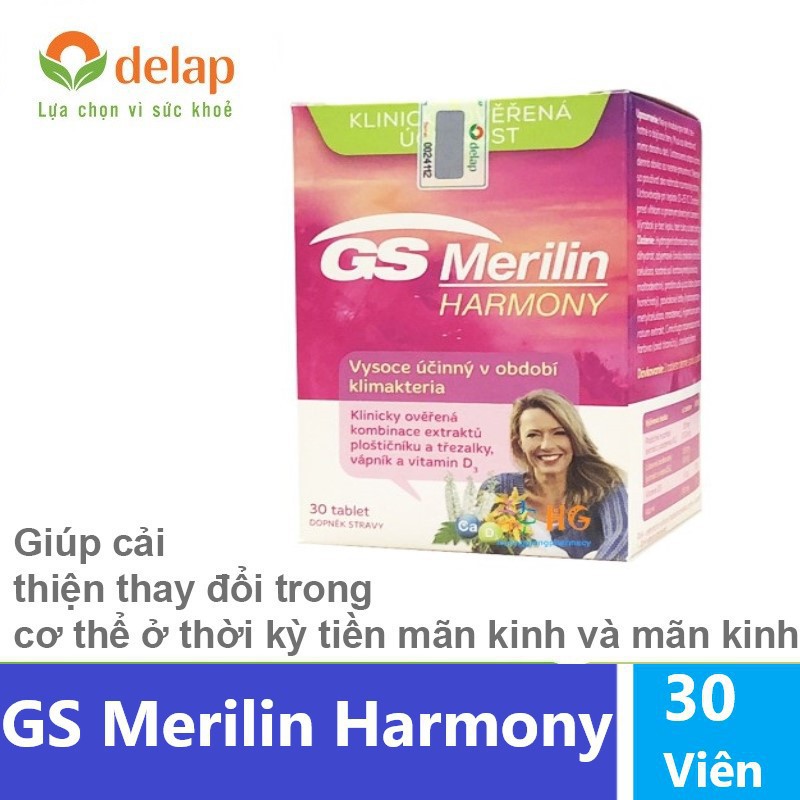 |GS Merilin Harmony - Hỗ trợ phụ nữ thời kỳ tiền mãn kinh và mãn kinh có các dẫu hiệu bốc hỏa, nóng bừng, giảm ham muốn