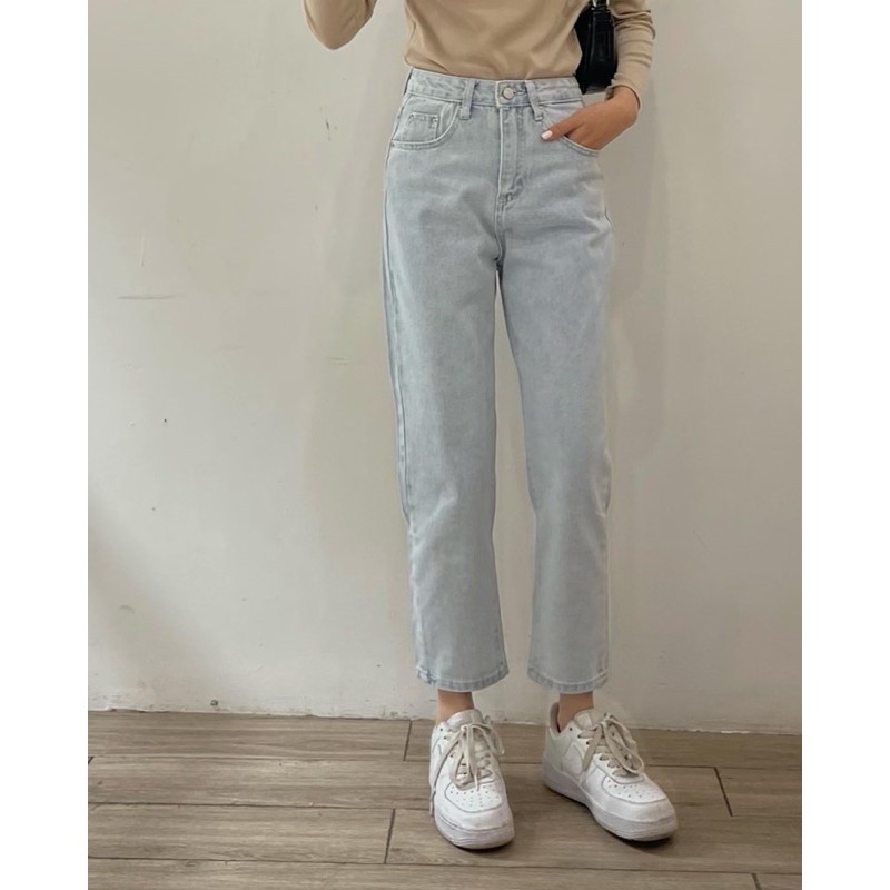 Quần jeans xanh form bé evis