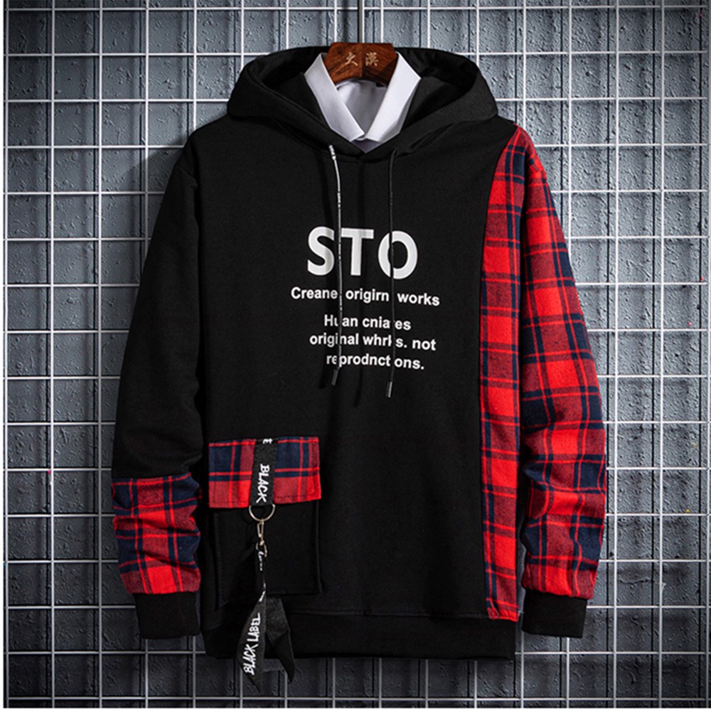 Áo Hoodies Nỉ Nam Thu Đông STO Phối Kẻ Sọc Có Mũ Trùm Đầu Thời Trang ZENKODLMEN AO TOP NAM 122