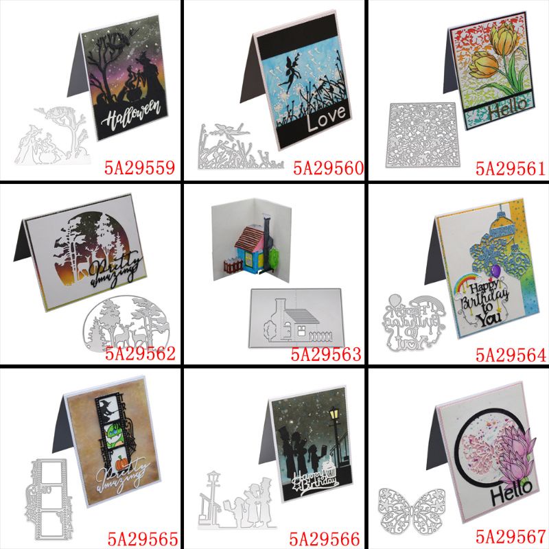 Khuôn Cắt Giấy Kim Loại Trang Trí Hình Nai Sừng Tấm Xinh Xắn