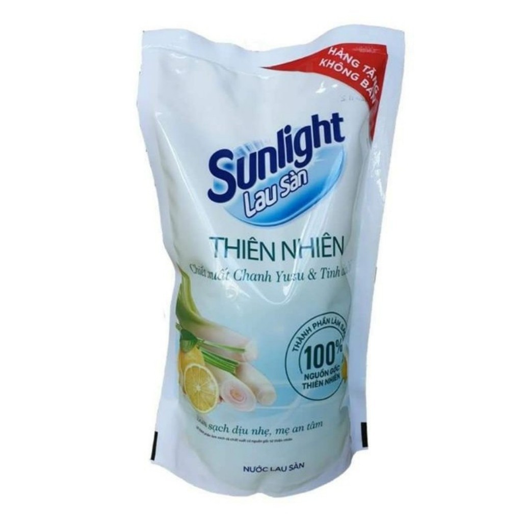 Nước lau sàn Sunlight Thiên Nhiên Chiết Xuất Chanh và Tinh Dầu Sả túi 700g
