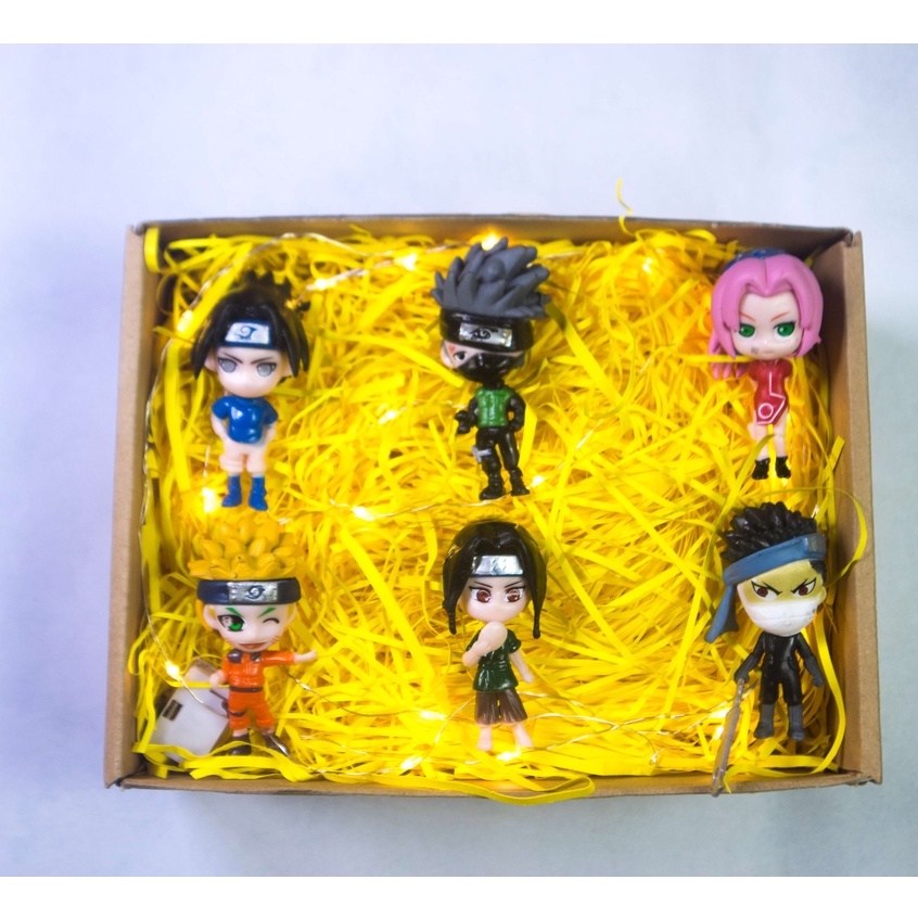 Quà Tặng Sinh Nhật, Hộp Quà Mô Hình Nhân Vật Naruto,Itachi, Sasuke Các Nhân Vật Anime Yêu Thích Của Các Bạn Nhỏ
