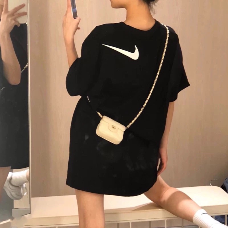 Áo phông Tee - Chất Cotton xịn - hoạ tiết NK - Form Ovesize Tay Lỡ thời trang Unisex nam nữ