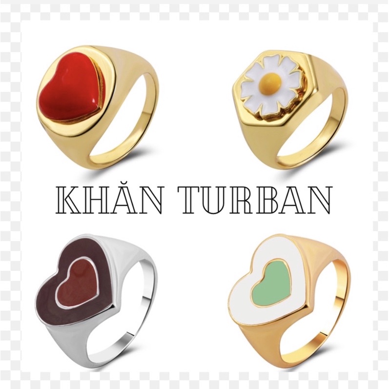 Nhẫn cute nhiều màu - Nhẫn phong cách âu mỹ