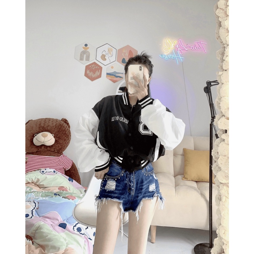 [ HÌNH THẬT 100% ] ÁO KHOÁC BOMBER NỮ CHẤT DÙ 2 LỚP FORM SIÊU CHUẨN HOT