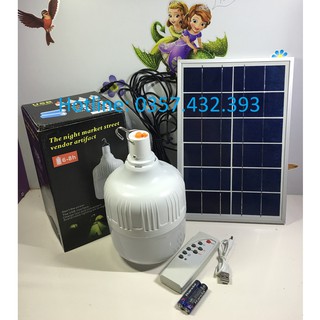 SALE SỐC - Bộ Đèn Bulb tích điện năng lượng mặt trời có điều khiển, cảm biến trắng