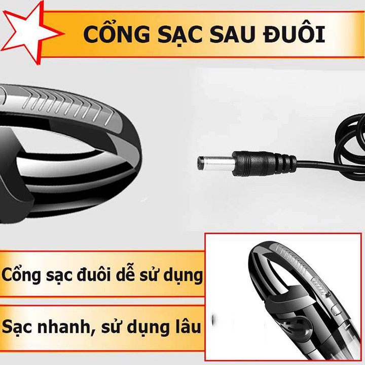 Máy hút bụi cầm tay mini không dây bản cáp sạc USB R-6053 | BigBuy360 - bigbuy360.vn