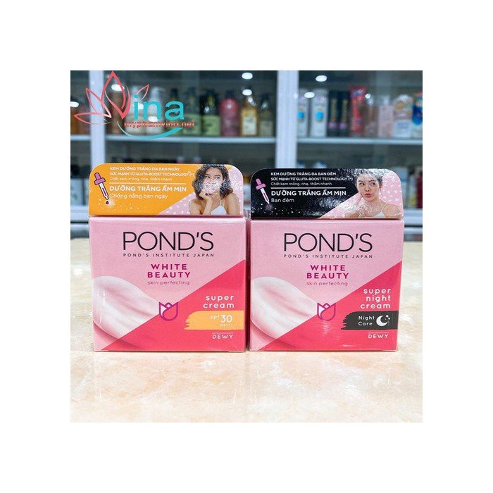Kem Dưỡng Trắng Da chống nắng ngày và đêm PONDS 50g-30g