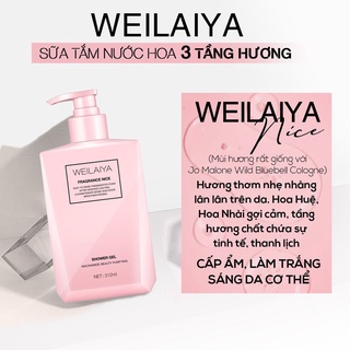 Sữa tắm trắng da Weilaiya Fragrance Nice màu hồng chính hãng