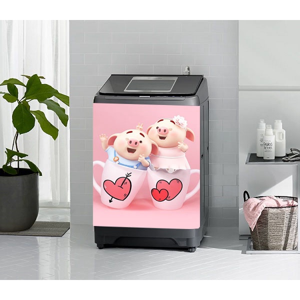 Decal trang trí máy giặt