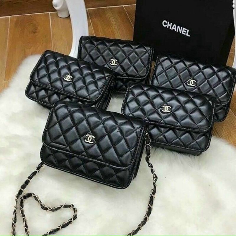Túi xách nữ, túi đeo chéo nữ chất da mềm trần chỉ 18cm katun